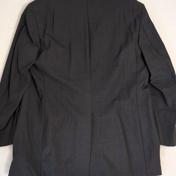 Brooks Brothers Blazer Men's 46 L Dark Gray Wool Brooksease 2 Button Stretch - Picture 8 of 8